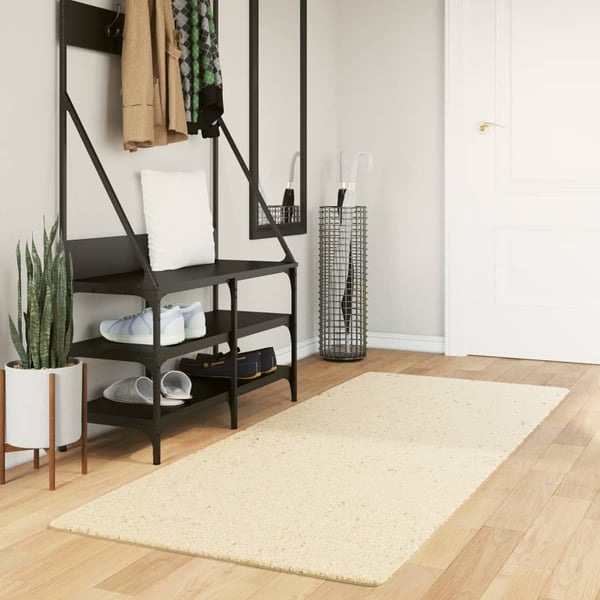 vidaXL Teppe HUARTE kort luv mykt og vaskbart kremhvit 80x200 cm