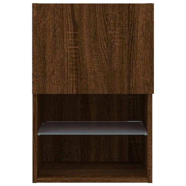 vidaXL tv-bord med LED-lys 40,5x30x60 cm brun egetræsfarve