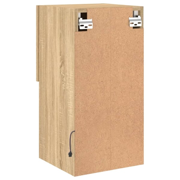 vidaXL TV-benker med LED-lys 2 stk sonoma eik 30,5x30x60 cm