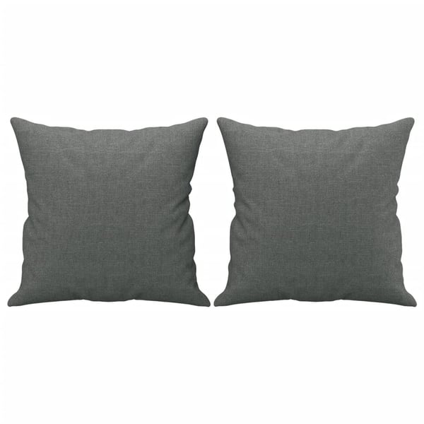 vidaXL 2-sits soffa med prydnadskuddar mörkgrå 140 cm tyg