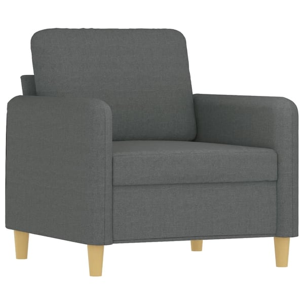 vidaXL sofastol med fodskammel 60 cm stof Mørkegrå