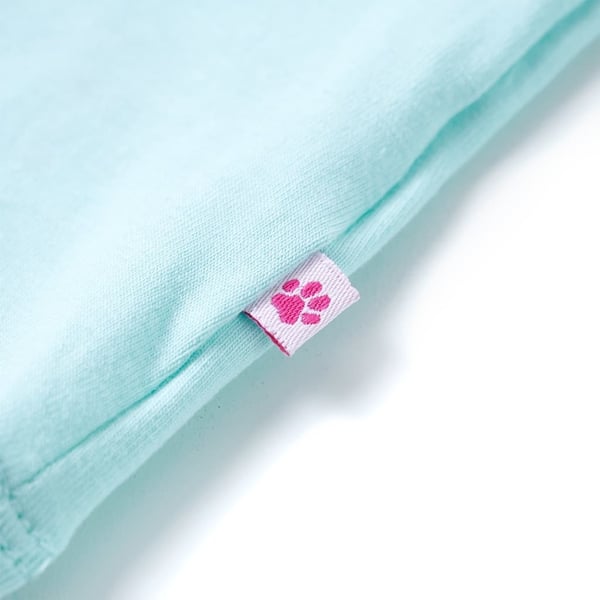 vidaXL Lasten T-paita vaalea vedenvihreä 128