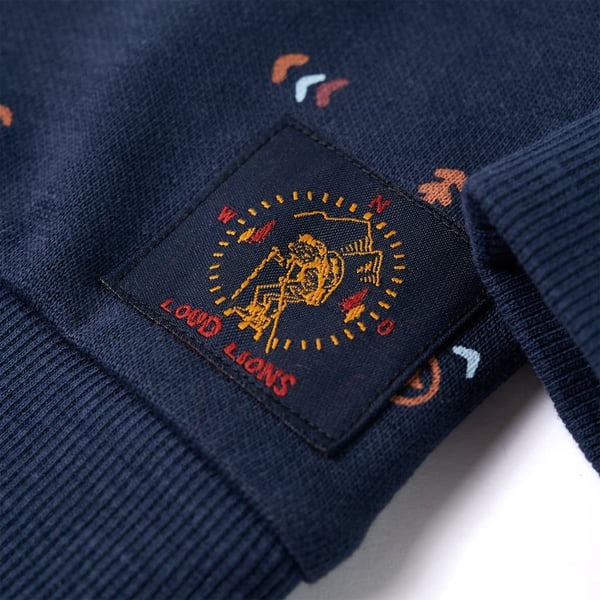 vidaXL Sweatshirt til børn str. 116 mørk blåmeleret