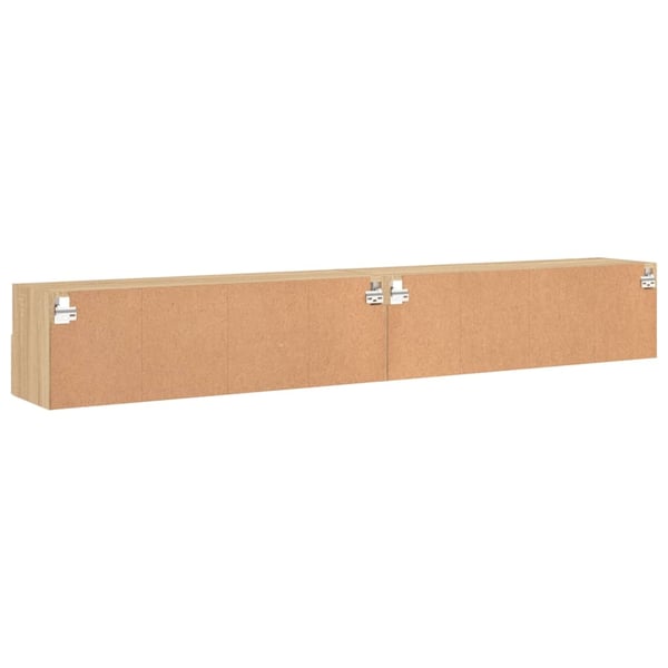vidaXL Vegghengte TV-benker 2stk sonoma eik 100x30x30cm konstruert tre