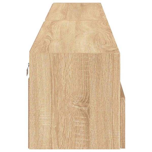 vidaXL Vegghengte TV-benker 2stk sonoma eik 100x30x30cm konstruert tre