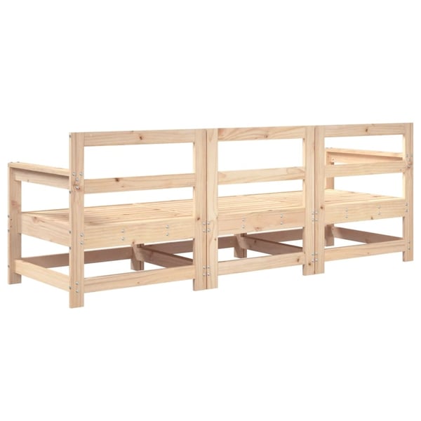 vidaXL Hagesofagruppe 3 deler heltre furu