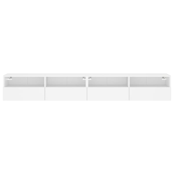 vidaXL TV-seinäkaapit 2 kpl valkoinen 100x30x30 cm tekninen puu