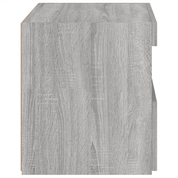 vidaXL Nattbord med LED 2 stk grå sonoma 50x40x45 cm