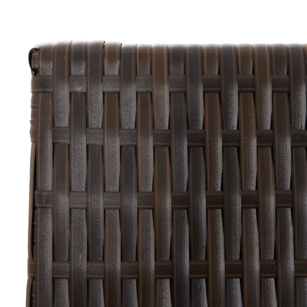 vidaXL rumdeler 6 paneler polyrattan brun