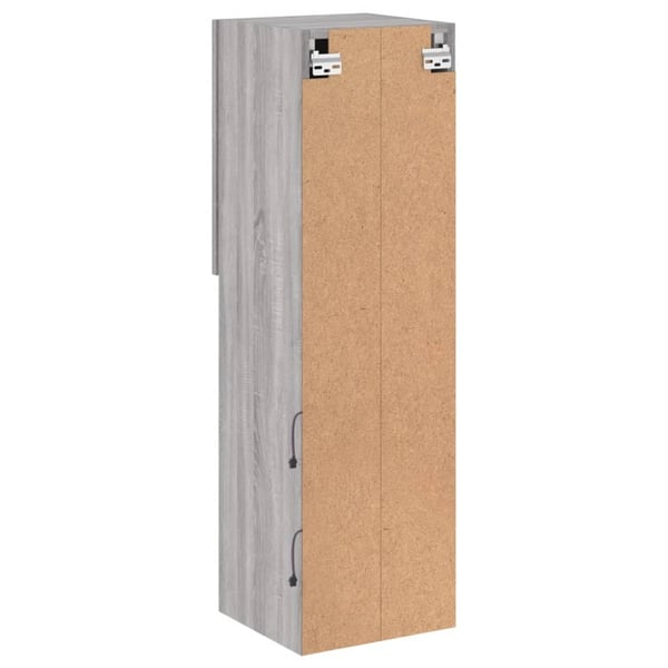 vidaXL TV-benker med LED-lys 2 stk grå sonoma 30,5x30x102 cm