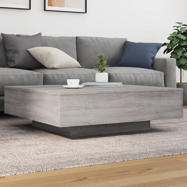 vidaXL Salongbord grå sonoma 100x100x31 cm konstruert tre