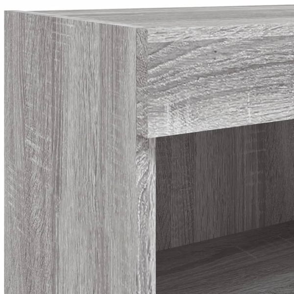 vidaXL TV-benker med LED-lys 2 stk grå sonoma 60x30x30 cm