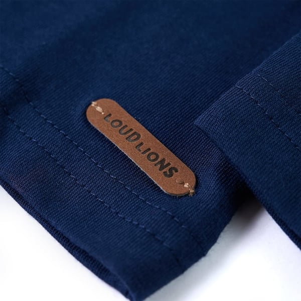 vidaXL Langærmet T-shirt til børn str. 116 marineblå