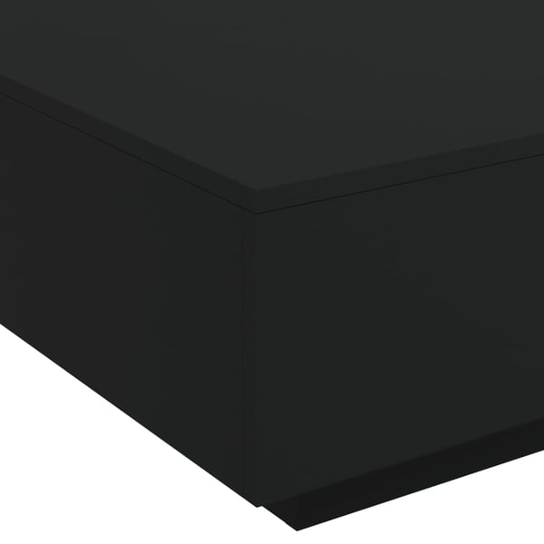 vidaXL Sohvapöytä musta 80x80x31 cm lastulevy