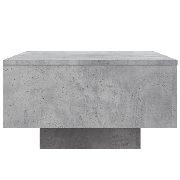 vidaXL Salongbord med LED-lys betonggrå 55x55x31 cm