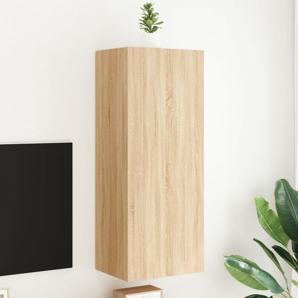 vidaXL Vegghengt TV-benk sonoma eik 40,5x30x102 cm konstruert tre