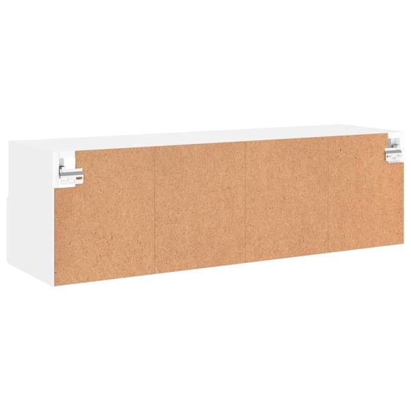 vidaXL Vegghengt TV-benk hvit 100x30x30 cm konstruert tre