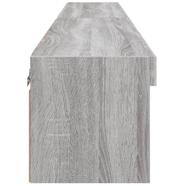vidaXL TV-benker med LED-lys 2 stk grå sonoma 80x30x30 cm