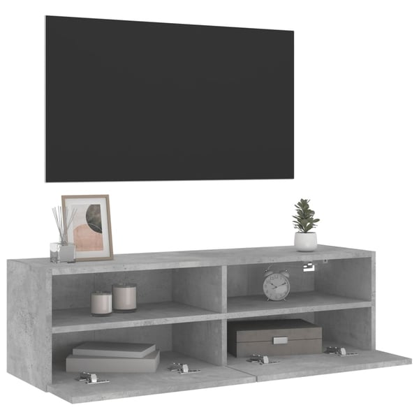vidaXL TV-seinäkaappi betoninharmaa 100x30x30 cm tekninen puu