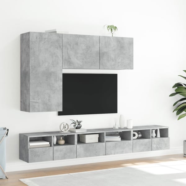 vidaXL Vegghengt TV-benk betonggrå 60x30x30 cm konstruert tre