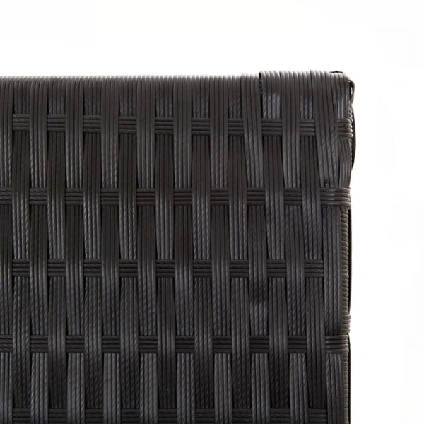 vidaXL rumdeler 5 paneler polyrattan sort