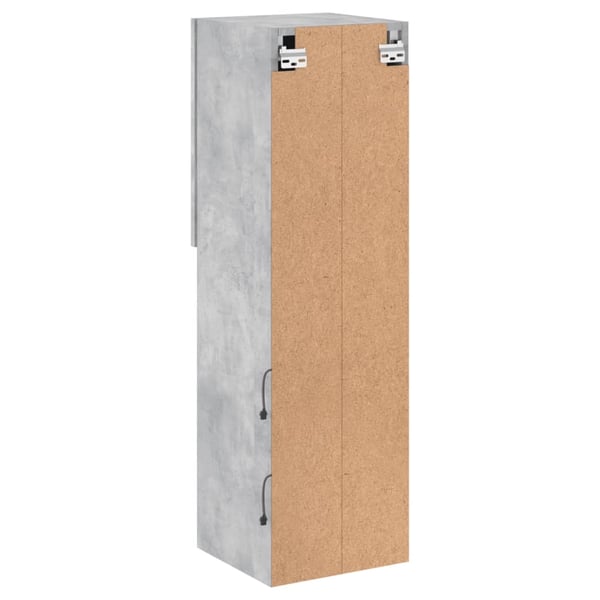 vidaXL TV-benker med LED-lys 2 stk betonggrå 30,5x30x102 cm