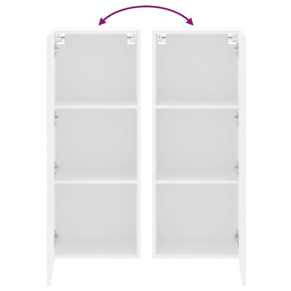 vidaXL Vegghengt TV-benk hvit 40,5x30x102 cm konstruert tre