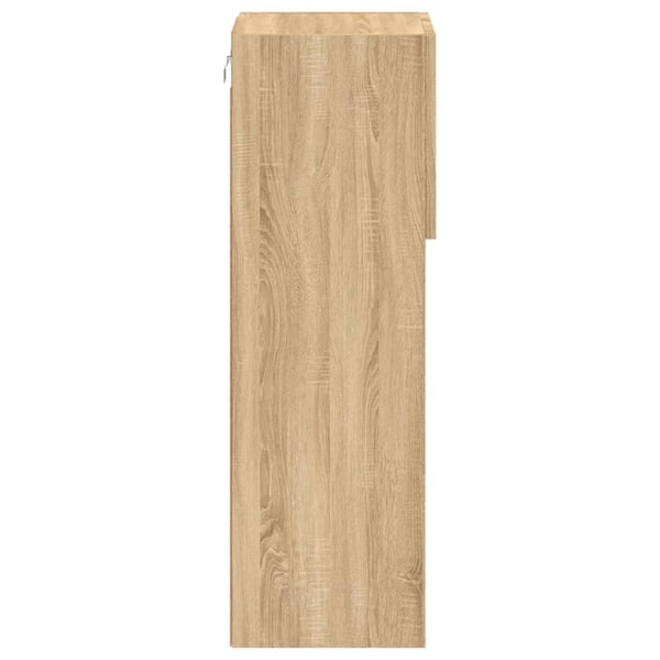 vidaXL tv-borde 2 stk. med LED-lys 30,5x30x90 cm sonoma-eg