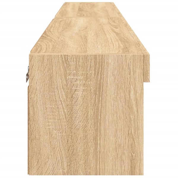 vidaXL TV-benk med LED 2 stk sonoma eik 80x30x30 cm