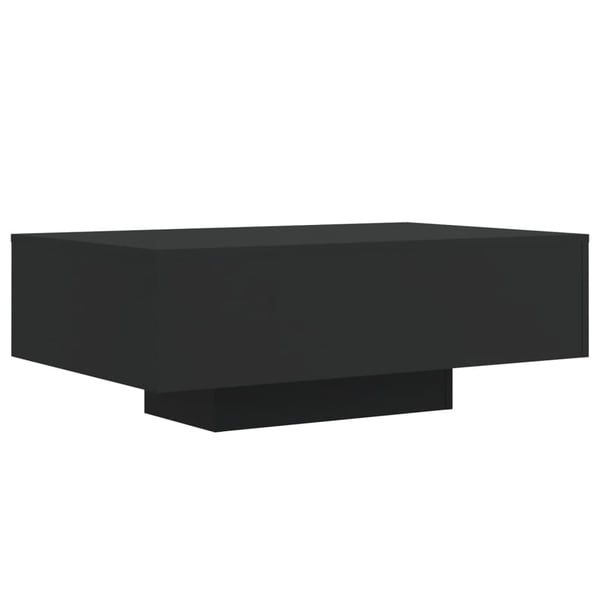 vidaXL Sofabord med LED-lys svart 85x55x31 cm