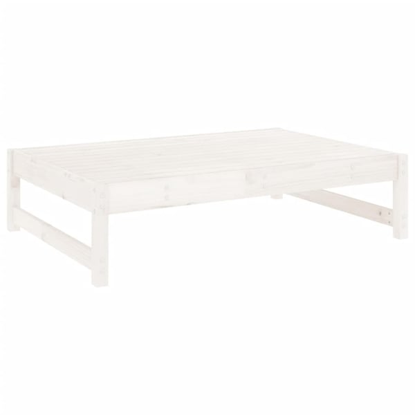 vidaXL Hagefotskammel hvit 120x80 cm heltre furu