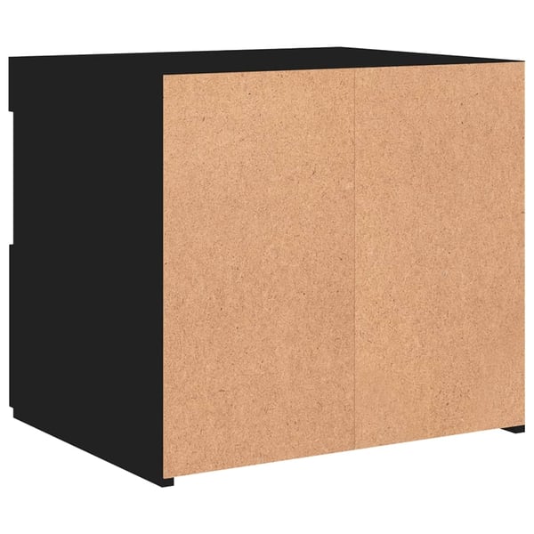 vidaXL Nattbord med LED 2 stk svart 50x40x45 cm