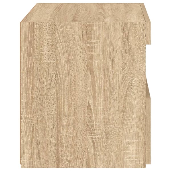 vidaXL Nattbord med LED sonoma eik 50x40x45 cm