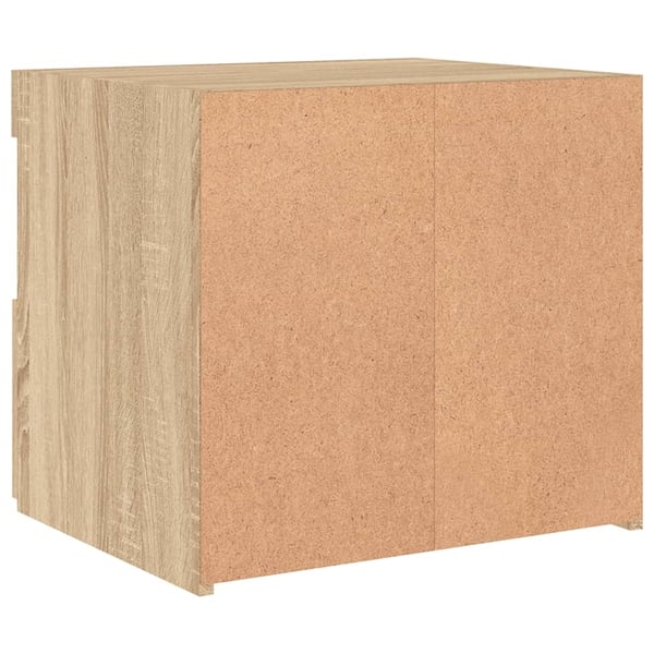 vidaXL Nattbord med LED sonoma eik 50x40x45 cm