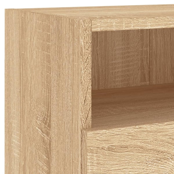 vidaXL væghængt tv-bord 80x30x30 cm konstrueret træ sonoma-eg