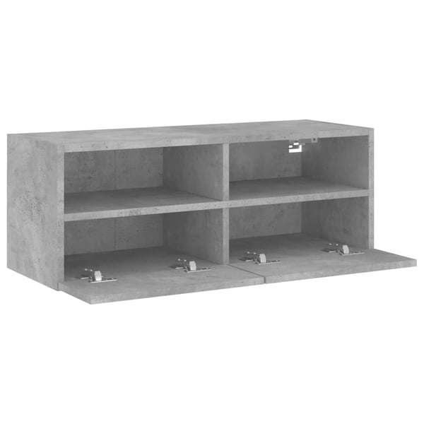 vidaXL Vegghengt TV-benk betonggrå 80x30x30 cm konstruert tre