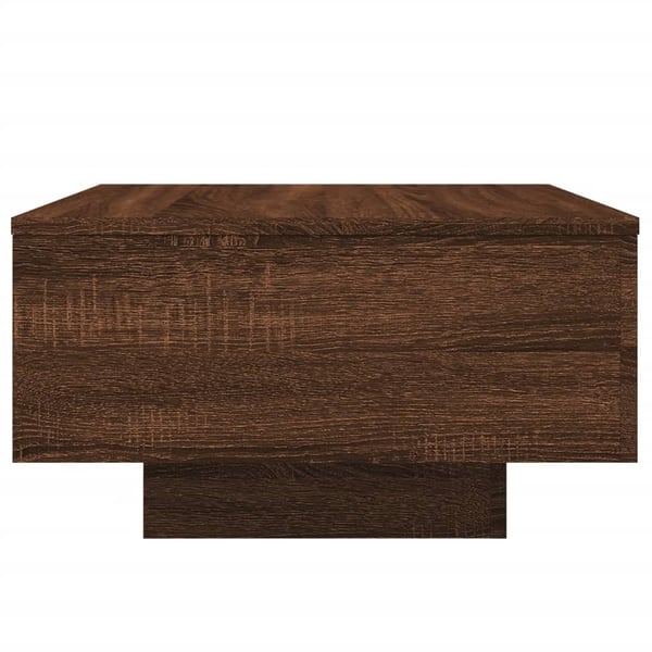 vidaXL Salongbord med LED-lys brun eik 55x55x31 cm