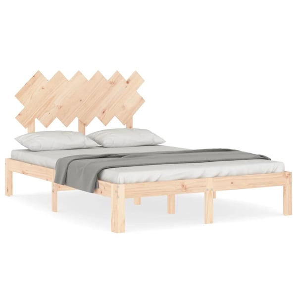 vidaXL Sengeramme med hodegavl small double heltre