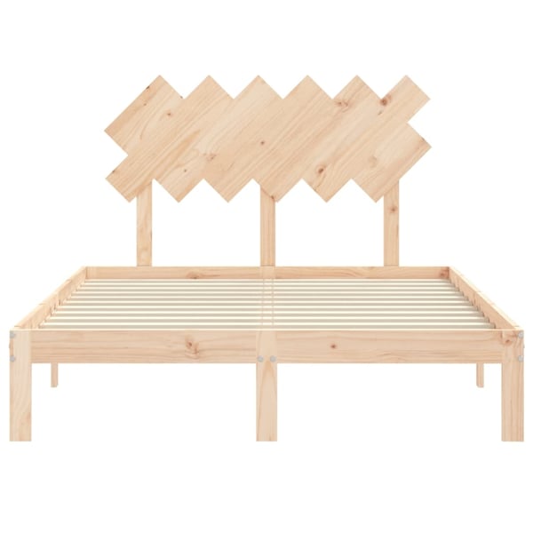 vidaXL Sengeramme med hodegavl small double heltre