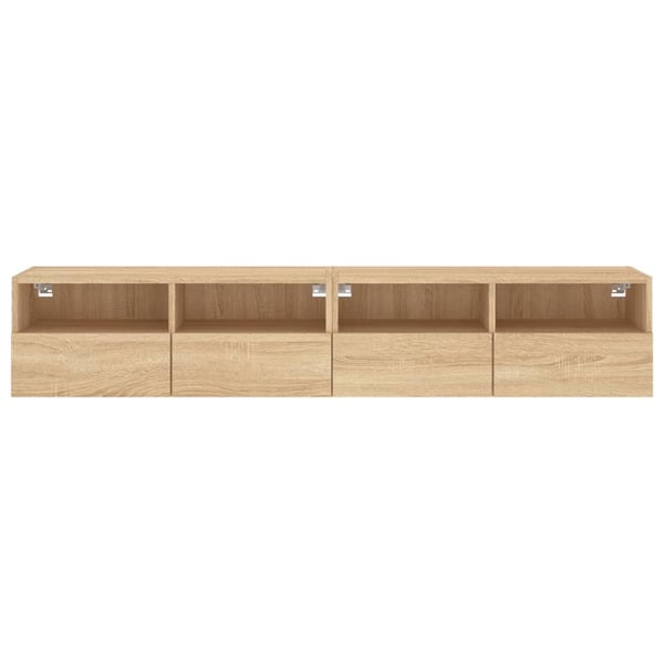vidaXL væghængte tv-borde 2 stk. 80x30x30 cm konstrueret træ sonoma-eg