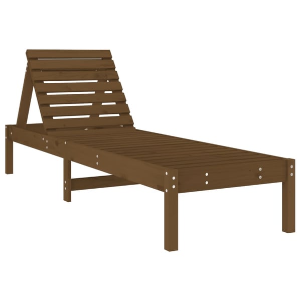 vidaXL Solseng honningbrun 199,5x60x74 cm heltre furu