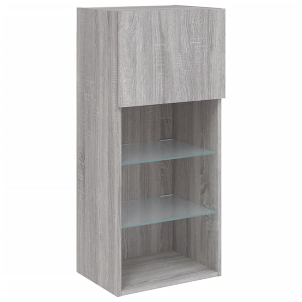vidaXL TV-kaapit LED-valoilla 2 kpl harmaa Sonoma 40,5x30x90 cm