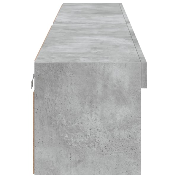 vidaXL TV-tasot LED-valoilla 2 kpl betoninharmaa 100x30x30 cm