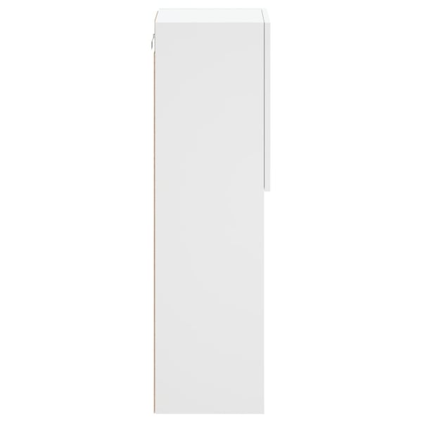 vidaXL TV-benker med LED-lys 2 stk hvit 30,5x30x102 cm
