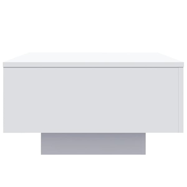 vidaXL Salongbord med LED-lys hvit 55x55x31 cm
