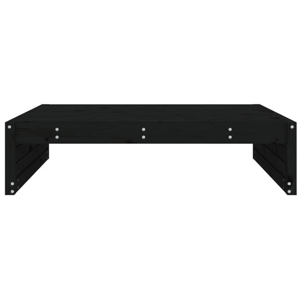 vidaXL Hagefotskammel svart 120x80 cm heltre furu