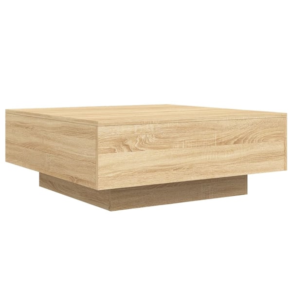 vidaXL sofabord 80x80x31 cm spånplade sonoma-eg