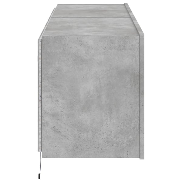 vidaXL TV-seinäkaapit LED-valoilla 2 kpl betoninharmaa 60x35x41 cm