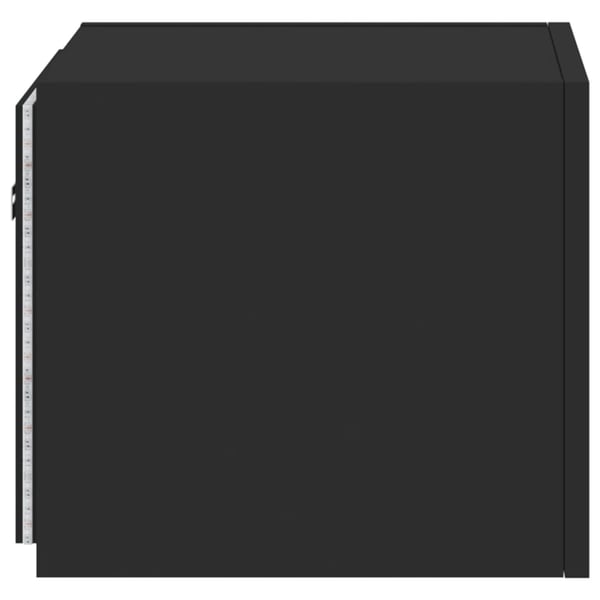 vidaXL Vegghengte TV-benker med LED 2 stk svart 30,5x35x30 cm