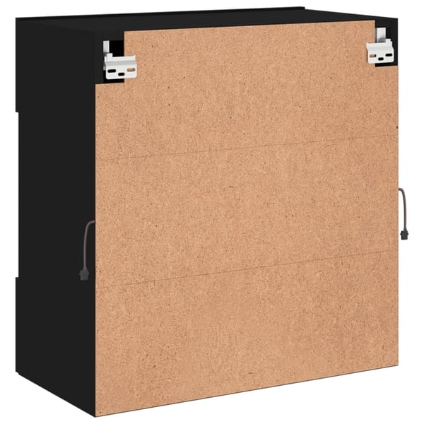 vidaXL Vegghengt TV-benk med LED svart 58,5x30x60,5 cm